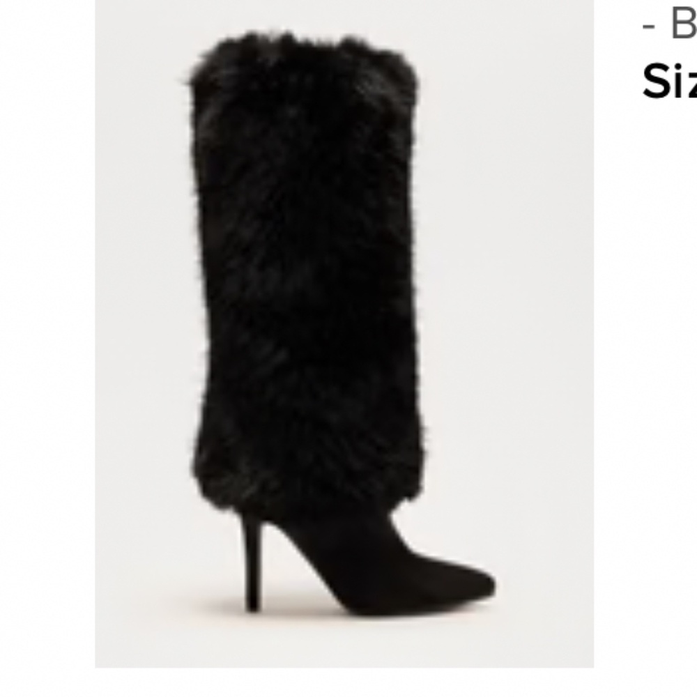Fashion Nova Fur Wrapped High Heel Boots